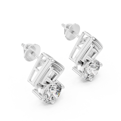 Zarelle Architectural Solitaire Studs