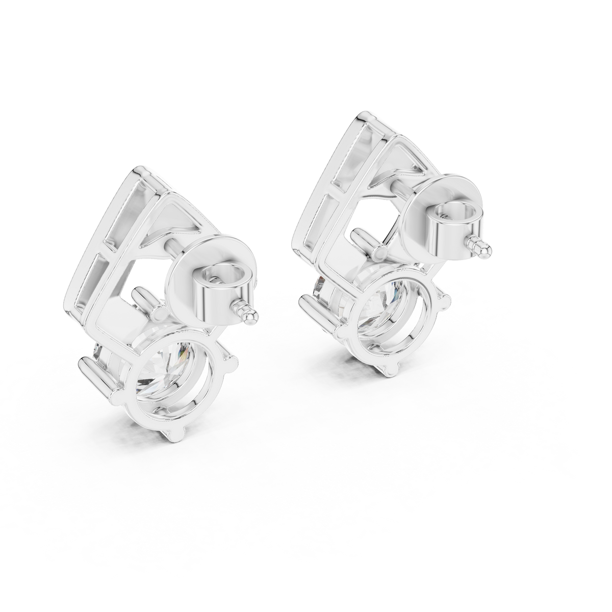 Zarelle Architectural Solitaire Studs