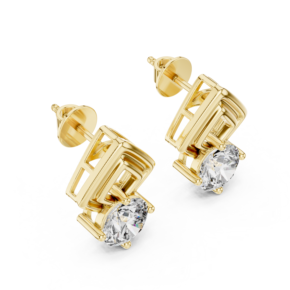 Zarelle Architectural Solitaire Studs