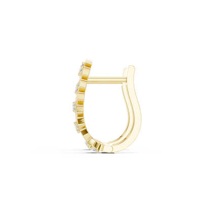Zirelle Geometric Diamond Zigzag Hoops