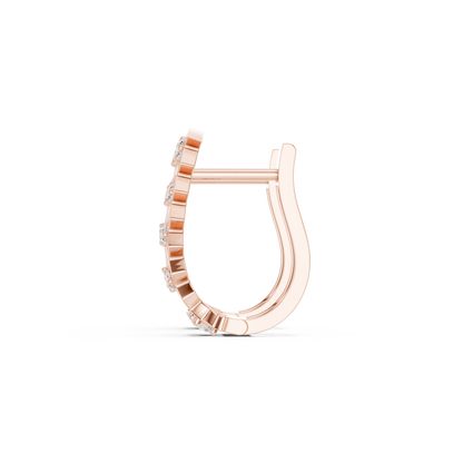 Zirelle Geometric Diamond Zigzag Hoops