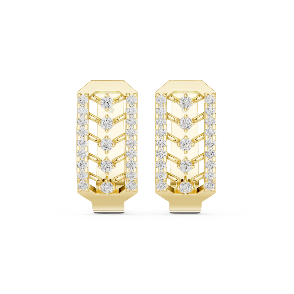 Varelle Geometric Diamond Ladder Hoops
