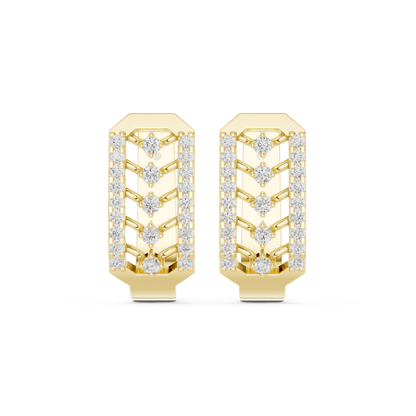 Varelle Geometric Diamond Ladder Hoops