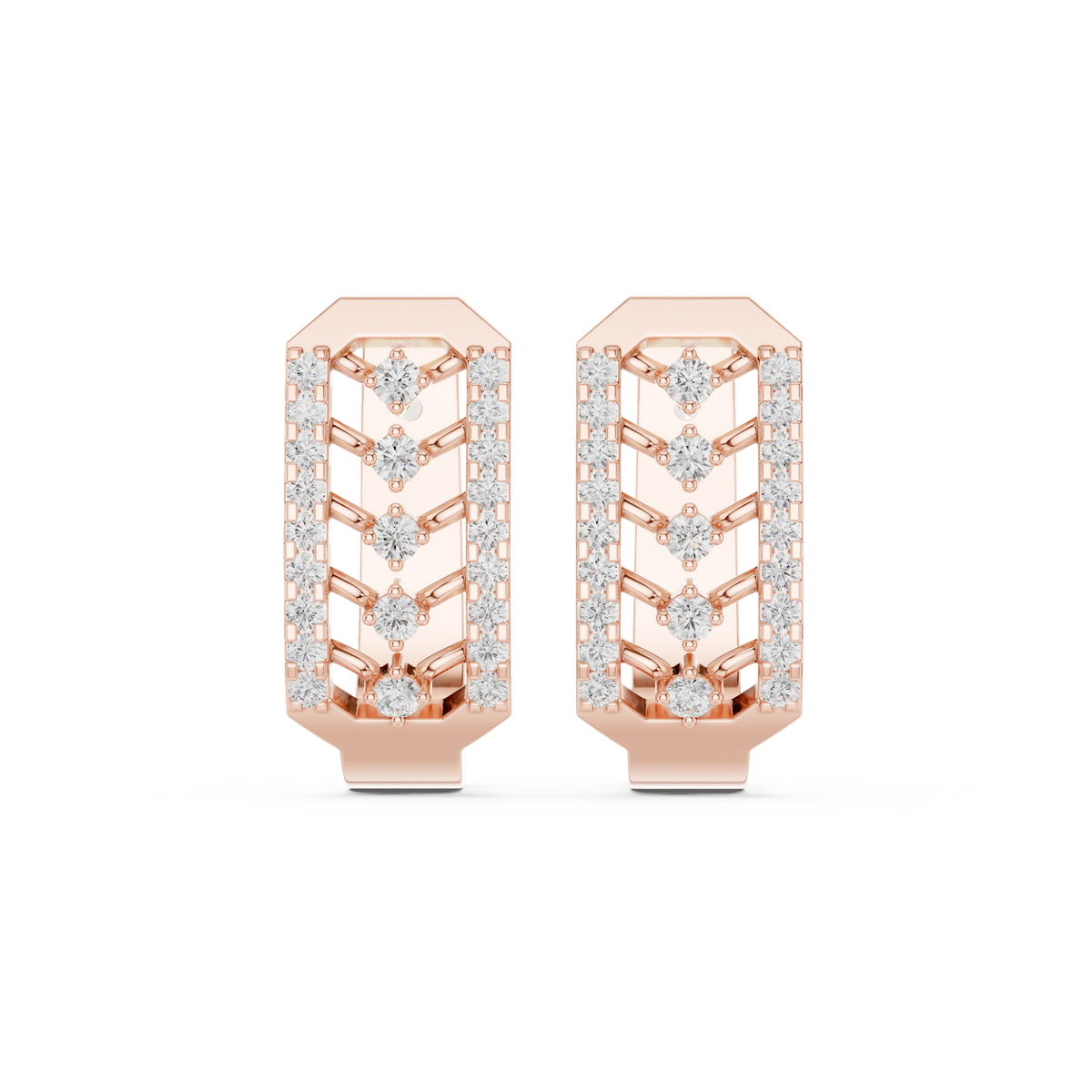 Varelle Geometric Diamond Ladder Hoops