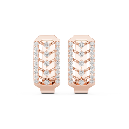 Varelle Geometric Diamond Ladder Hoops