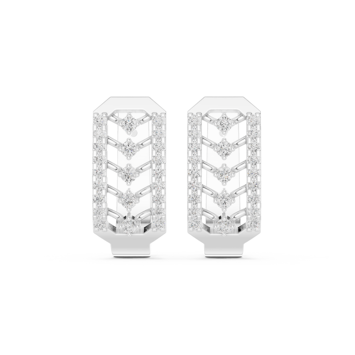 Varelle Geometric Diamond Ladder Hoops
