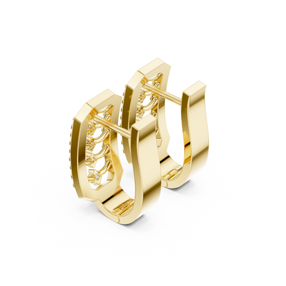 Varelle Geometric Diamond Ladder Hoops