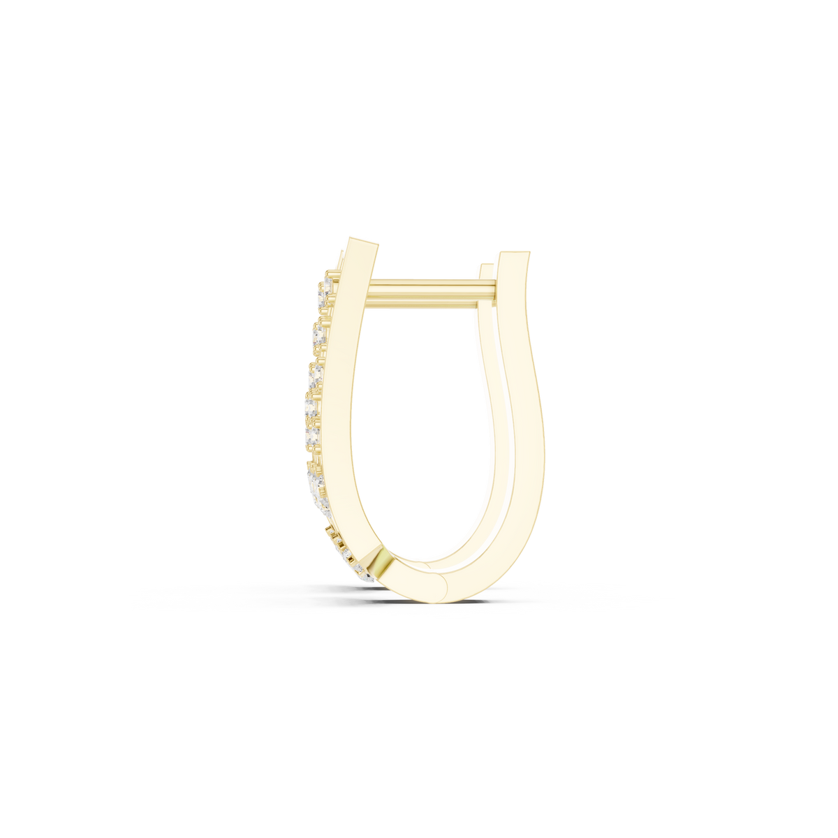 Elvara Geometric Diamond Open Hoops