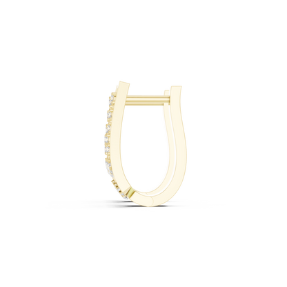 Elvara Geometric Diamond Open Hoops