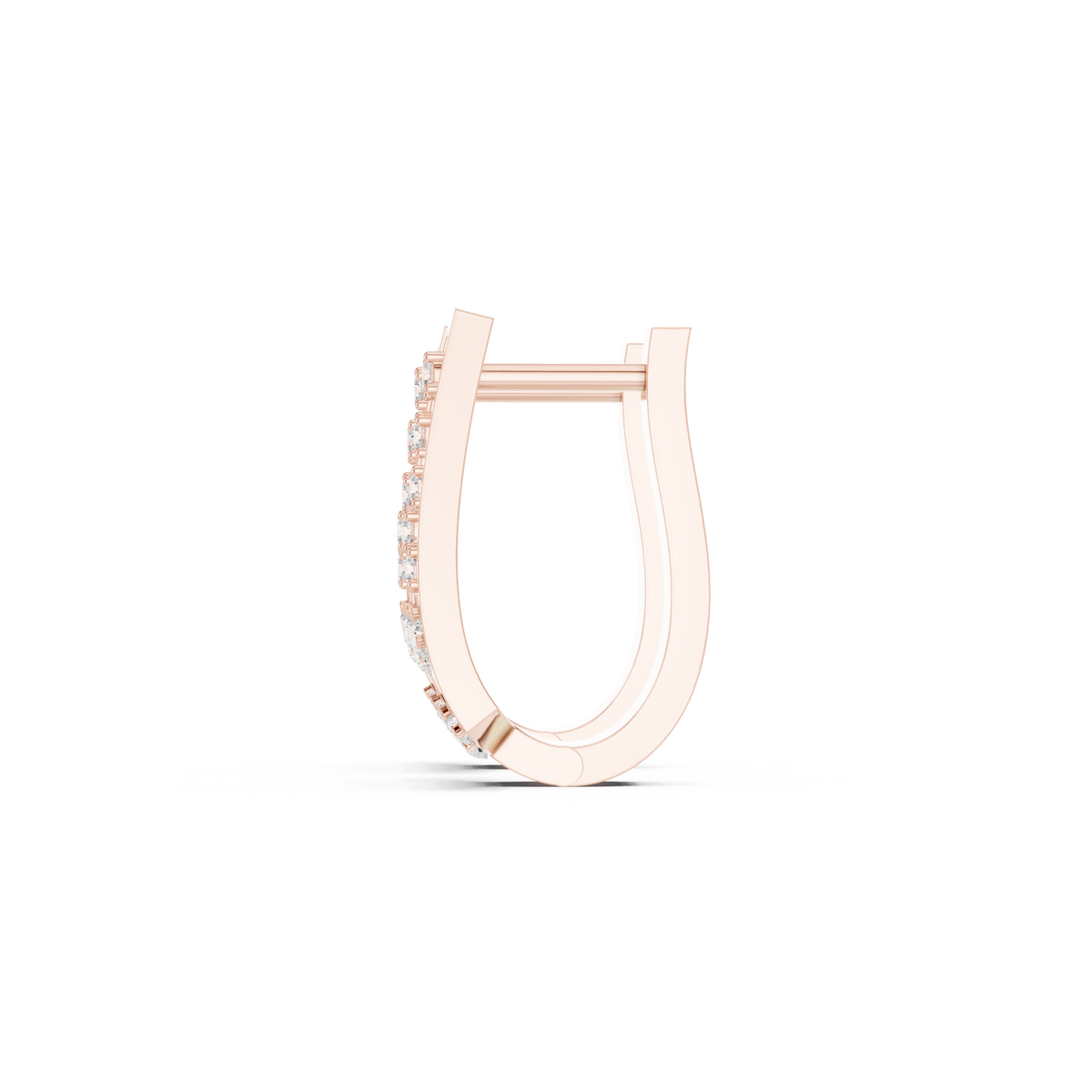 Elvara Geometric Diamond Open Hoops