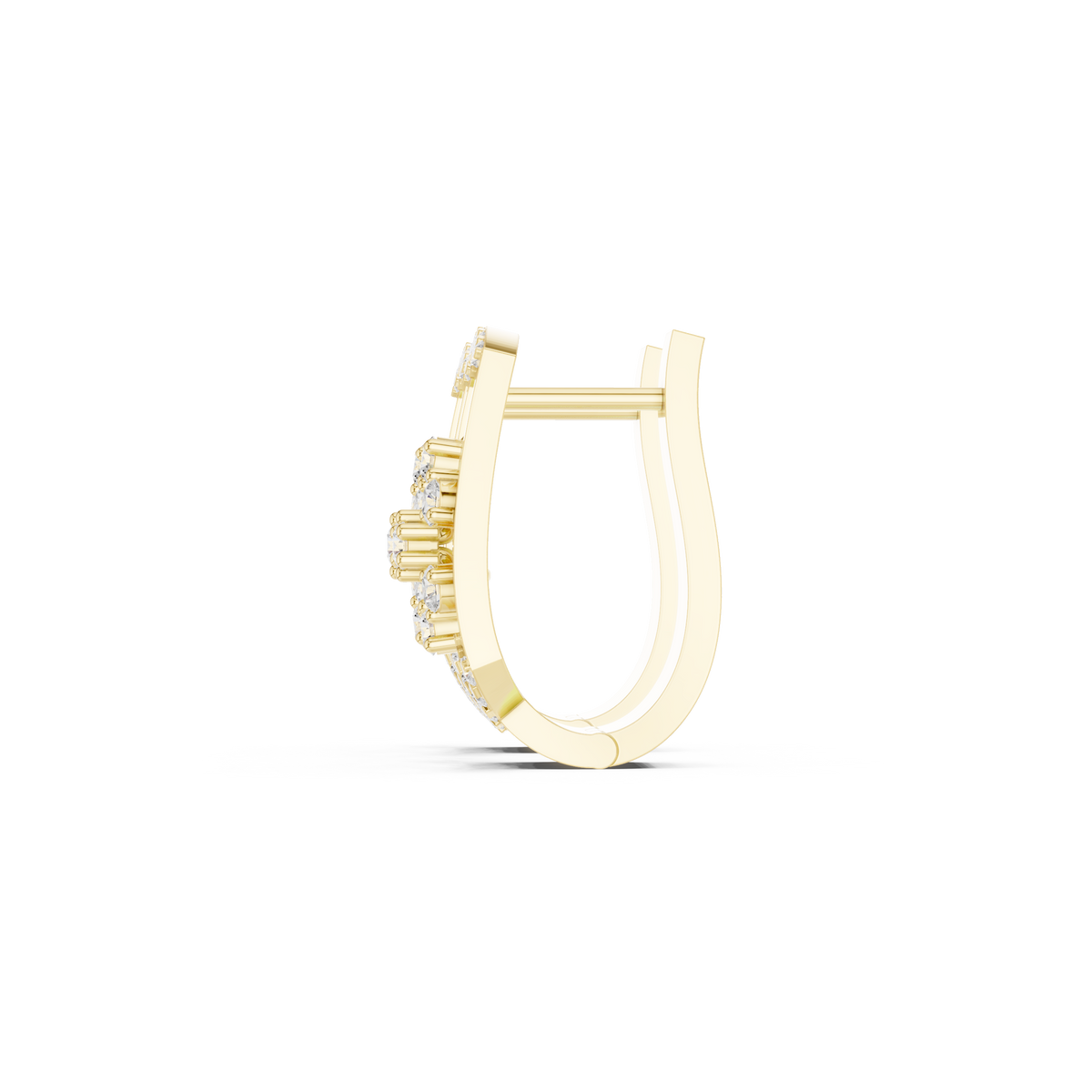 Virelia Floral Diamond Open Hoops