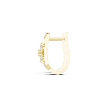 Virelia Floral Diamond Open Hoops