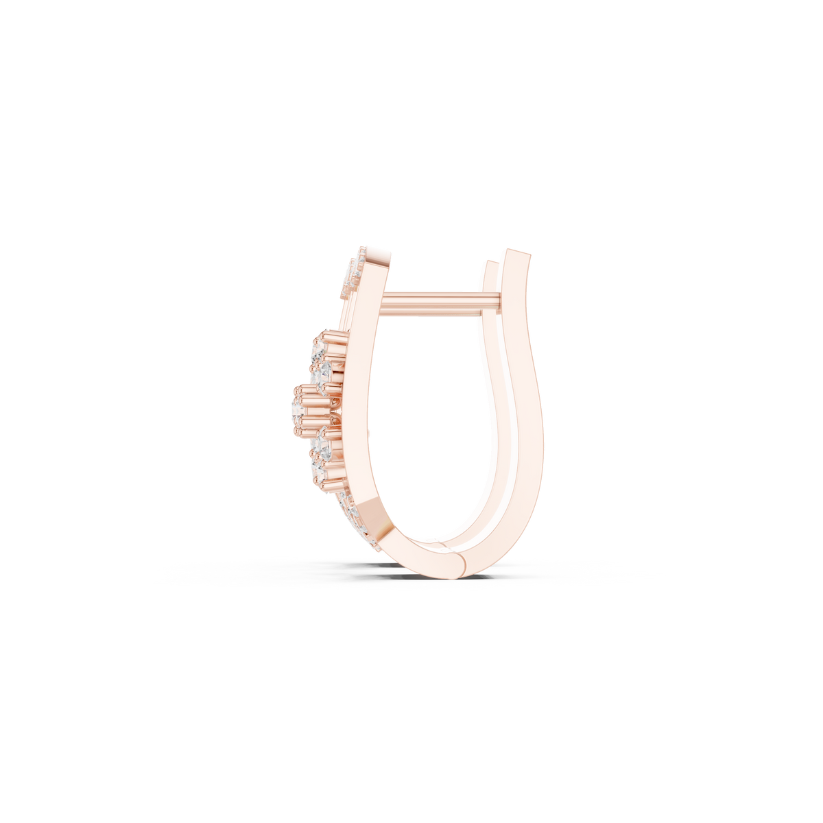 Virelia Floral Diamond Open Hoops