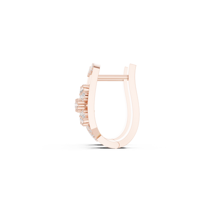 Virelia Floral Diamond Open Hoops