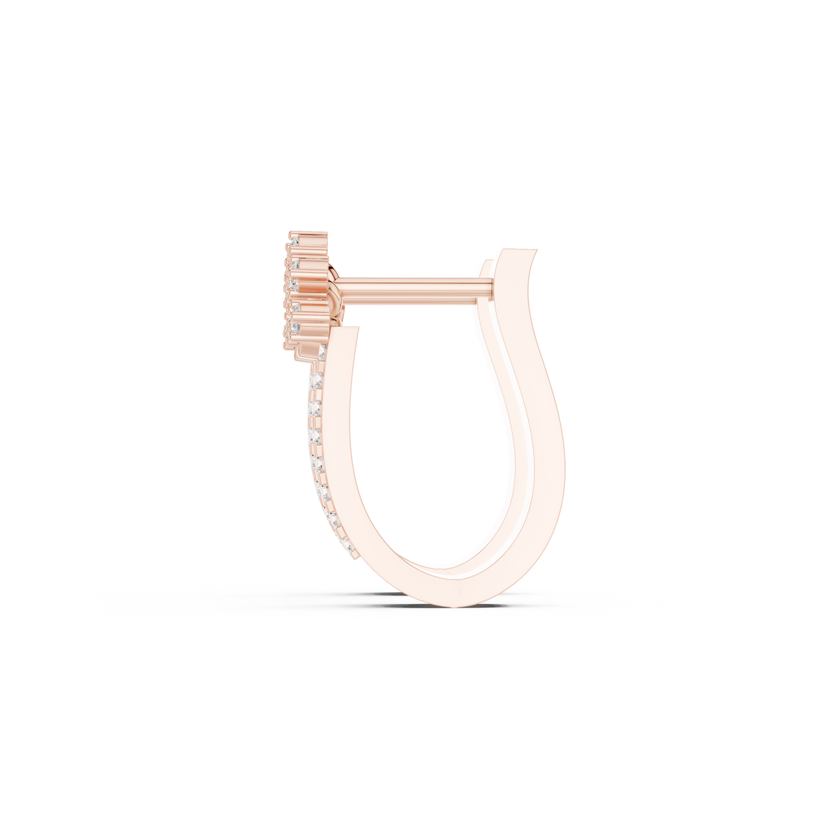 Elvara Floral Round Diamond Hoops