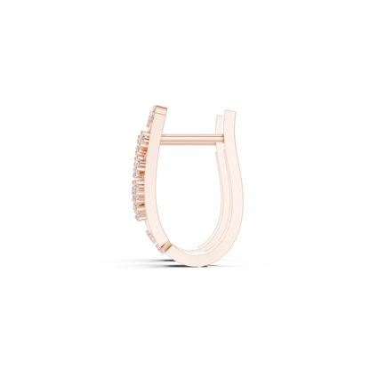 Alvara Diamond Trapeze Open Hoops