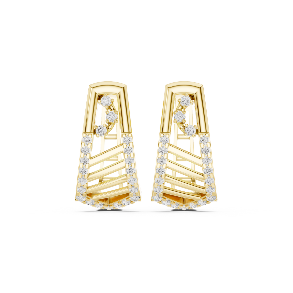 Averelle Geometric Diamond Hoops
