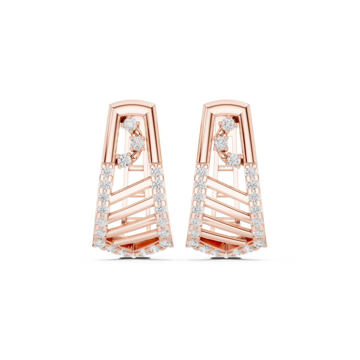 Averelle Geometric Diamond Hoops