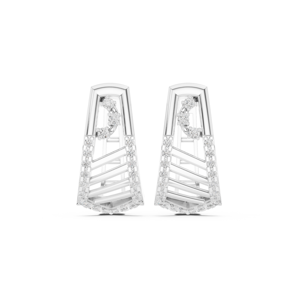 Averelle Geometric Diamond Hoops