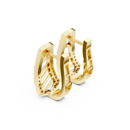 Averelle Geometric Diamond Hoops