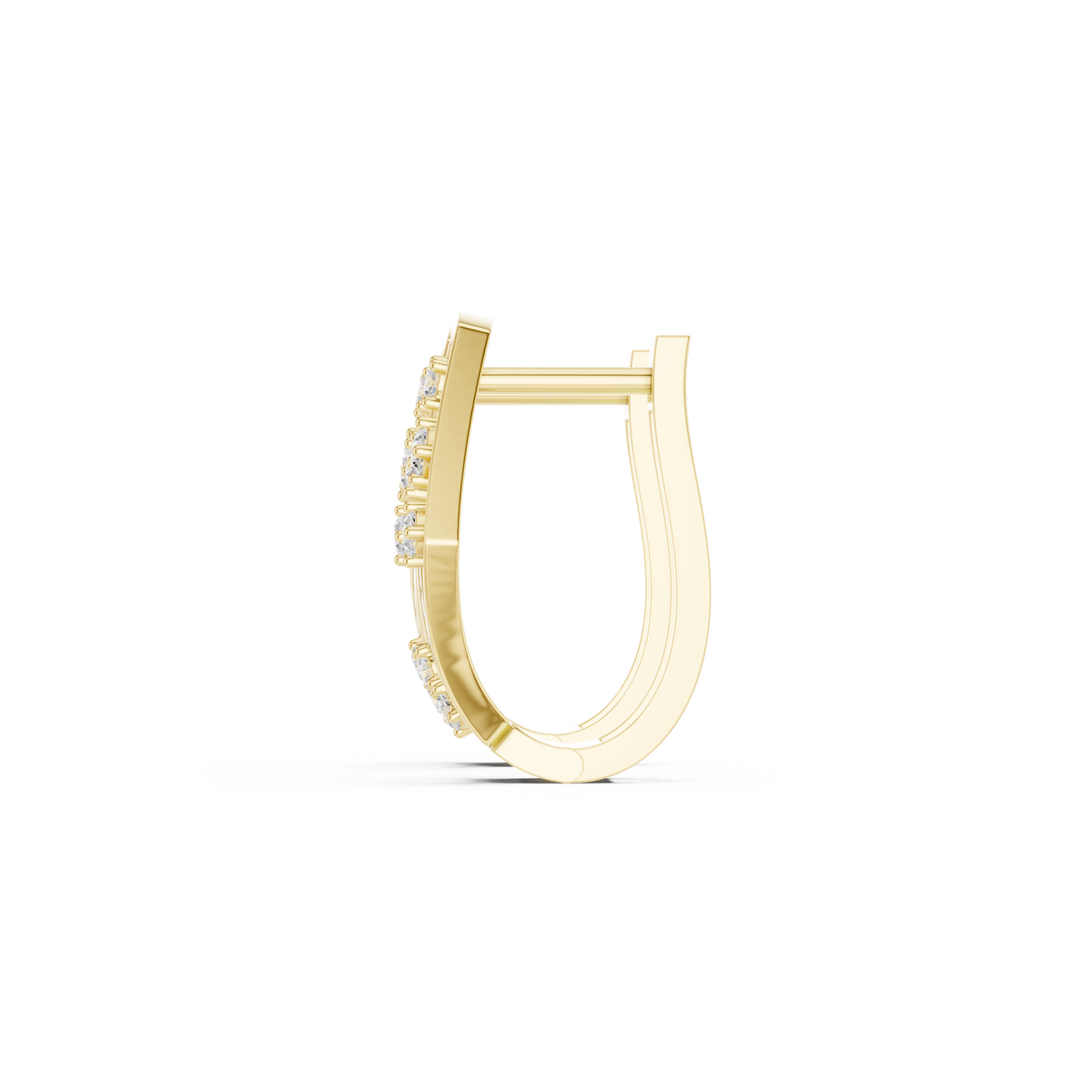 Elvara Geometric Diamond Pavé Hoops