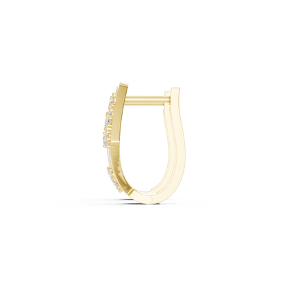 Elvara Geometric Diamond Pavé Hoops