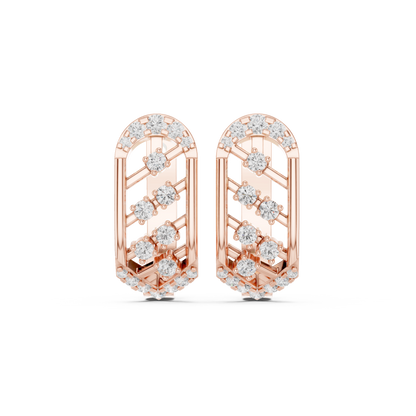 Varelle Sculpted Diamond Lattice Hoops