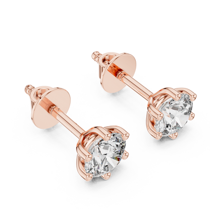 Seraphina Round Solitaire Studs