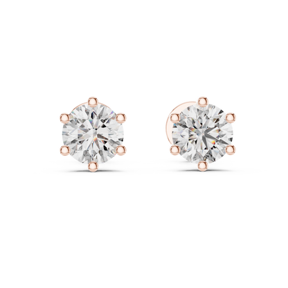 Seraphina Round Solitaire Studs