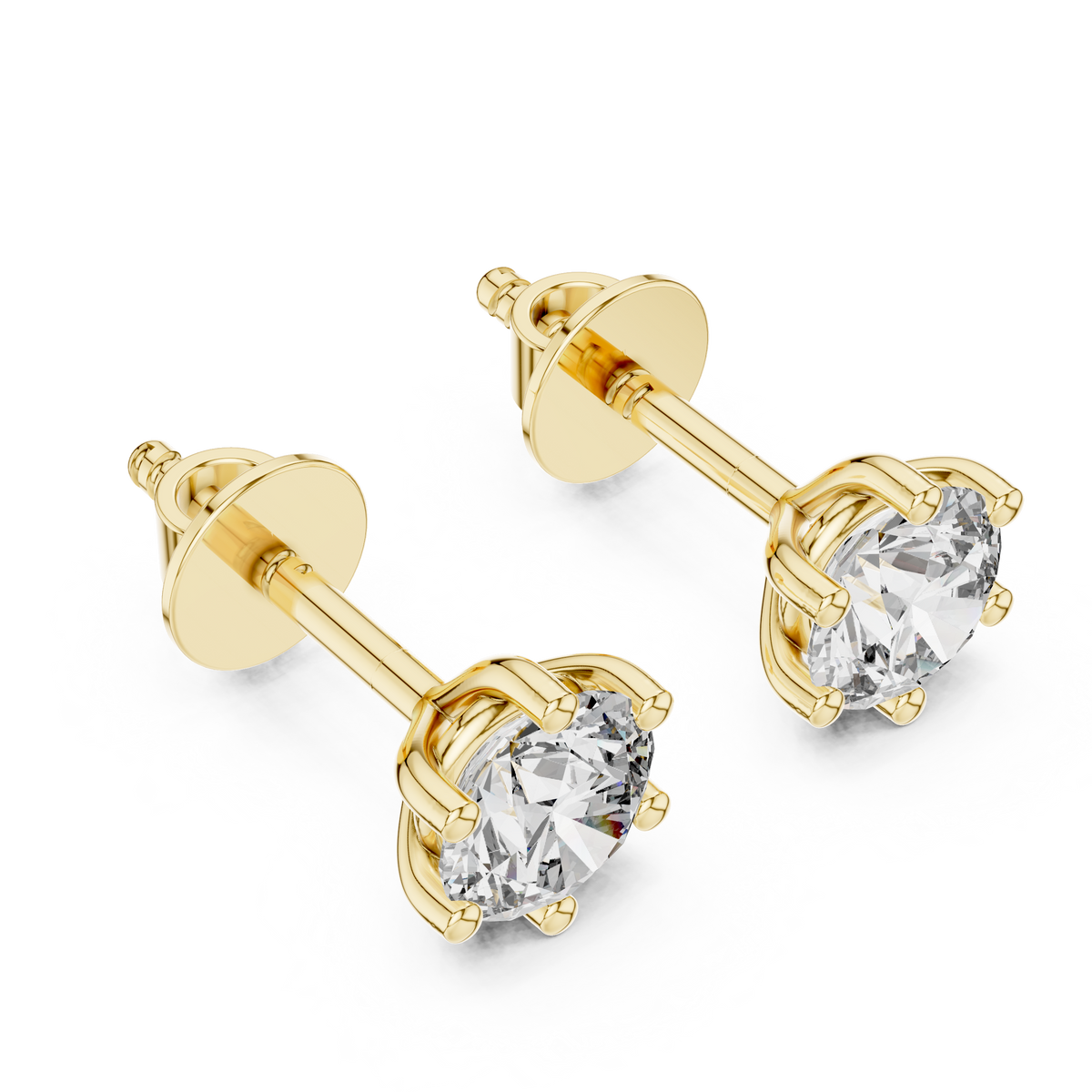 Seraphina Round Solitaire Studs