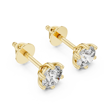 Seraphina Round Solitaire Studs