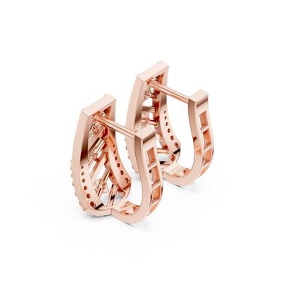 Veylora Geometric Diamond Zigzag Hoops
