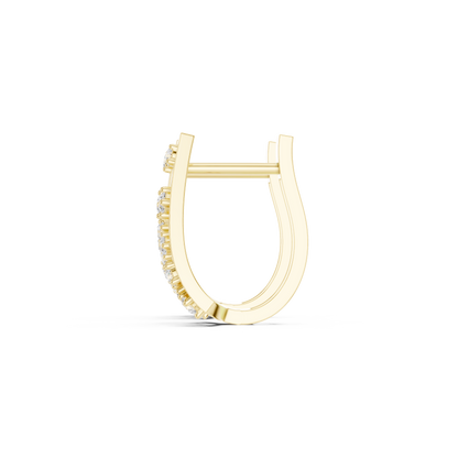 Zavielle Geometric Diamond Crisscross Hoops