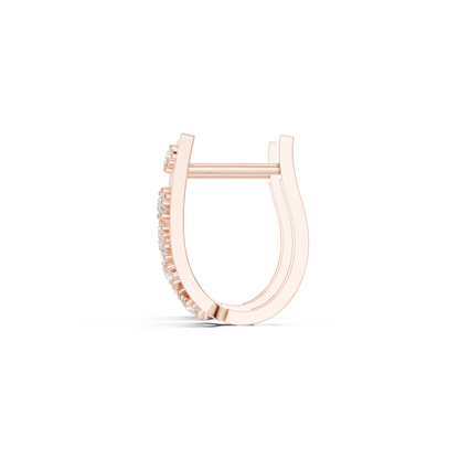 Zavielle Geometric Diamond Crisscross Hoops