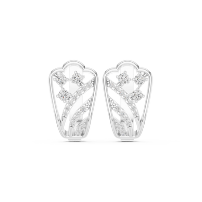 Averelle Curved Diamond Ribbon Hoops
