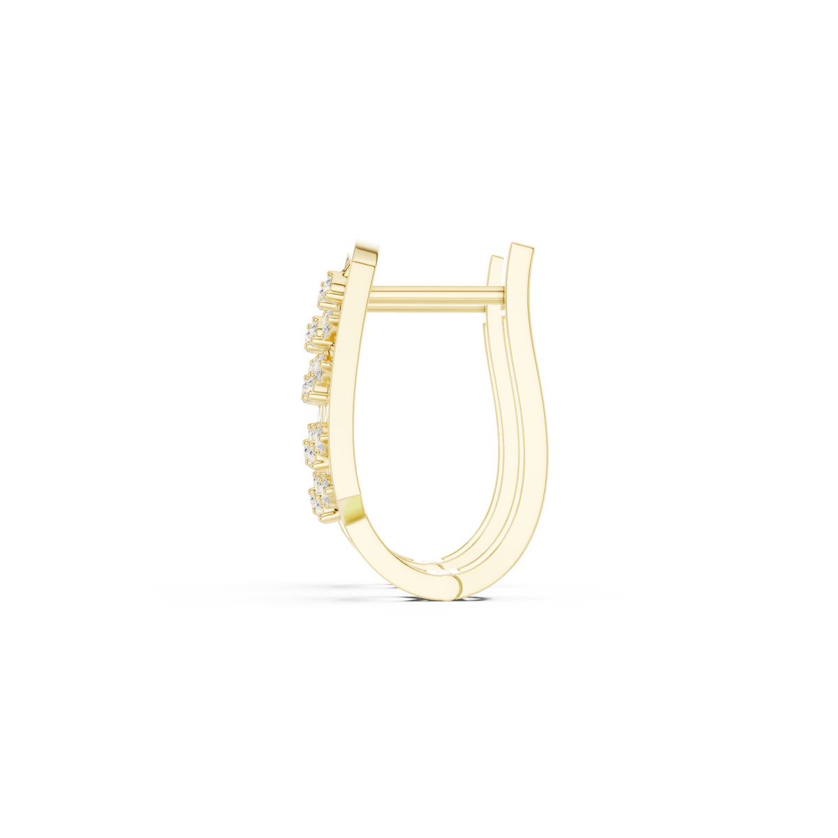 Veylora Chevron Diamond Hoops