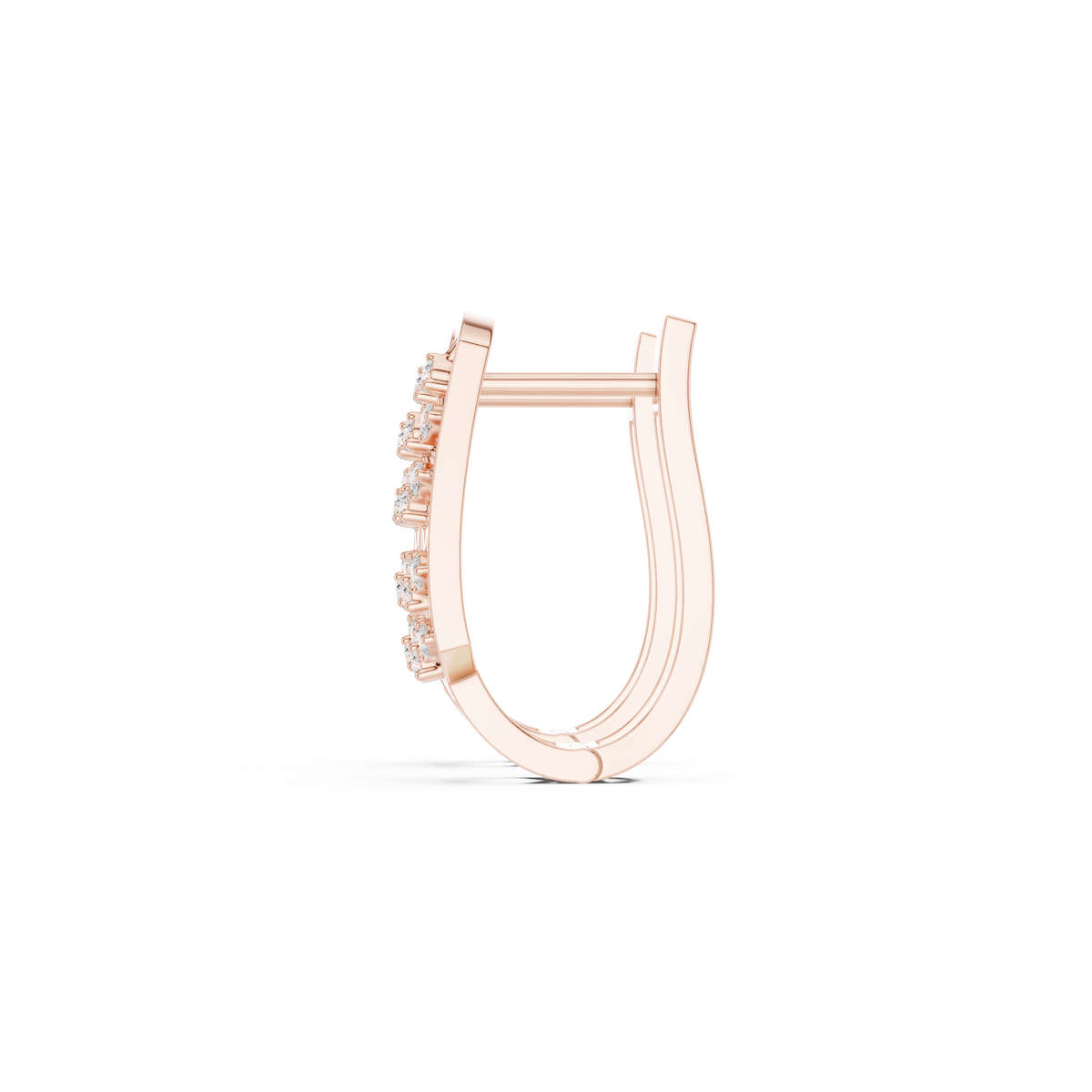 Veylora Chevron Diamond Hoops