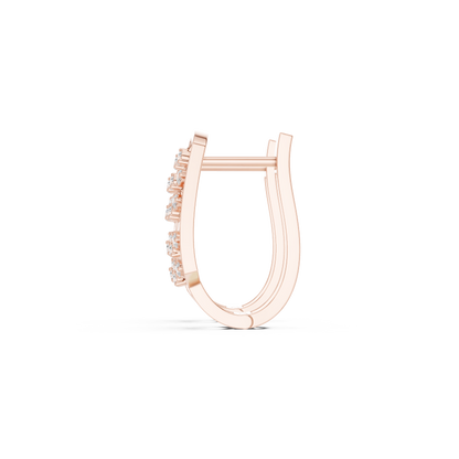 Veylora Chevron Diamond Hoops