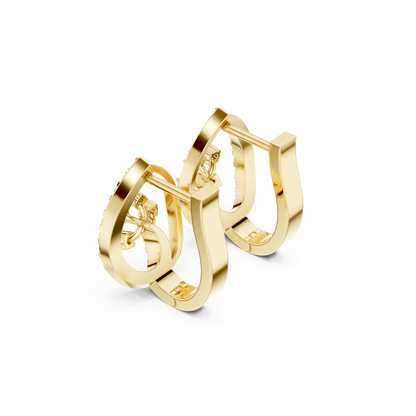 Elowra Teardrop Diamond Vine Hoops