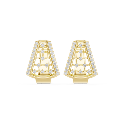 Lunessa Tapered Diamond Open Hoops