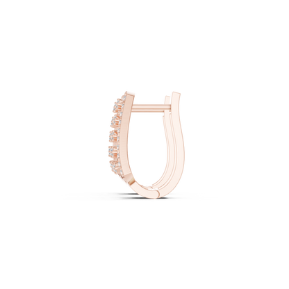 Lunessa Tapered Diamond Open Hoops