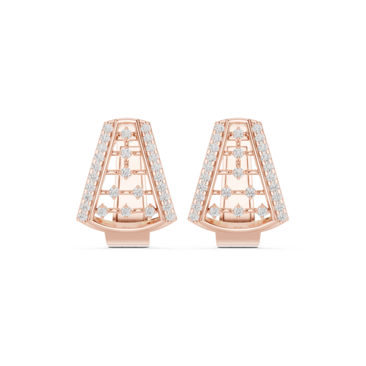 Lunessa Tapered Diamond Open Hoops