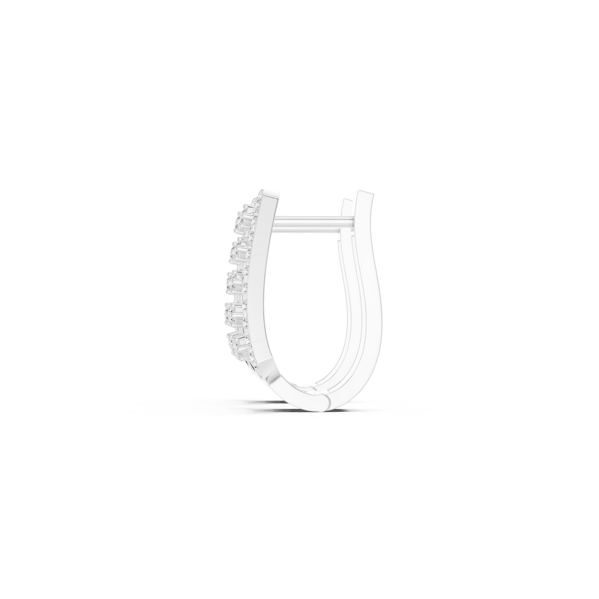 Lunessa Tapered Diamond Open Hoops