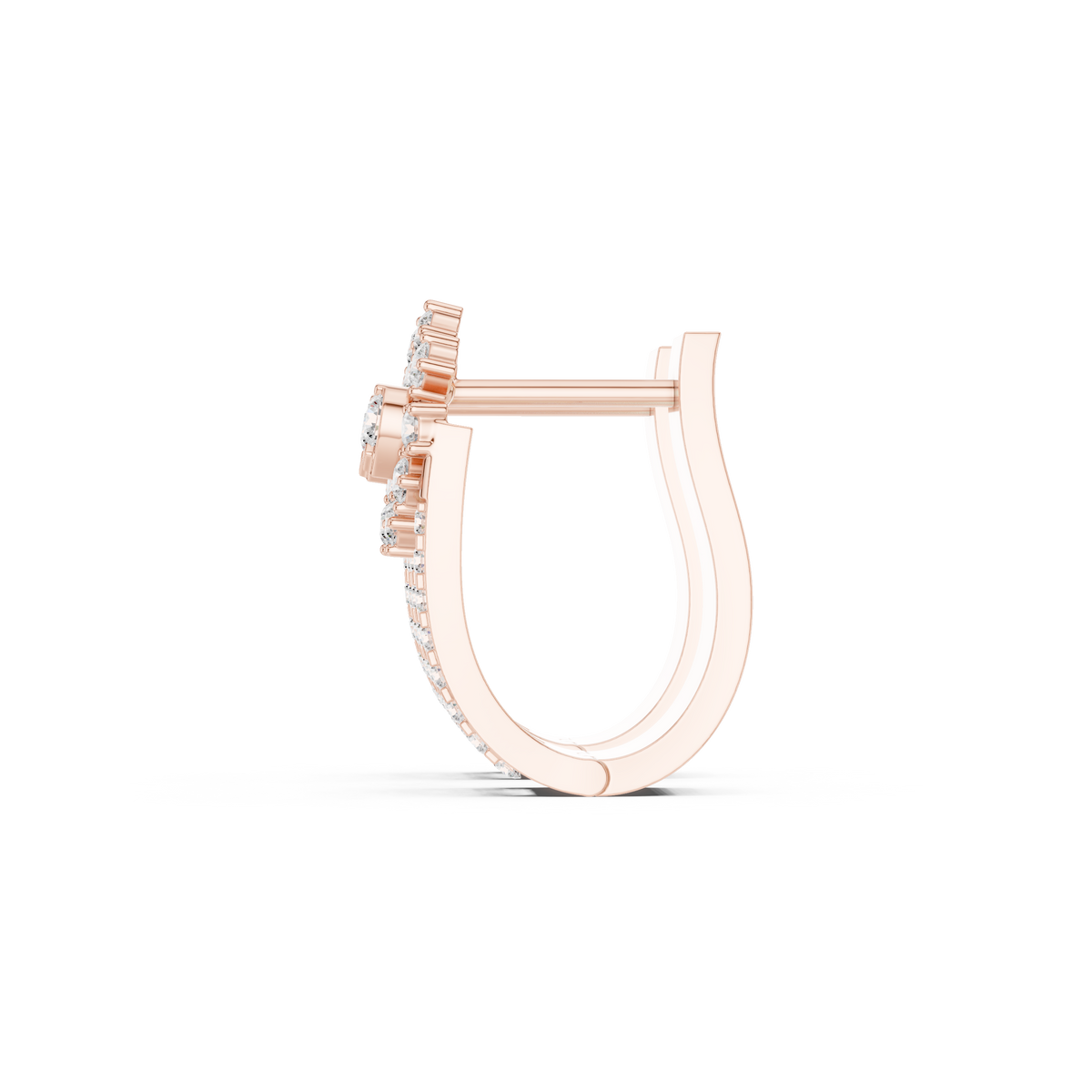 Avelisse Round Diamond Floral Hoops