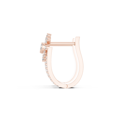Avelisse Round Diamond Floral Hoops