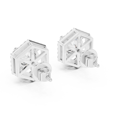 Zarelle Hexagon Halo Solitaire Stud