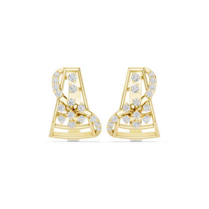 Elvaris Sculpted Diamond Hoops