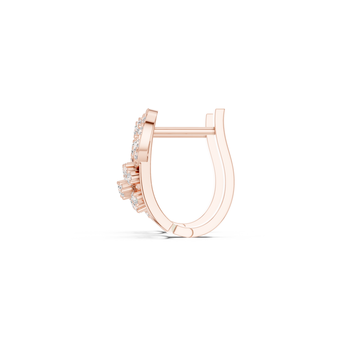Elvaris Sculpted Diamond Hoops