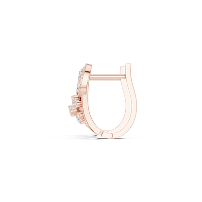 Elvaris Sculpted Diamond Hoops