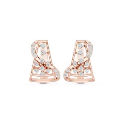 Elvaris Sculpted Diamond Hoops